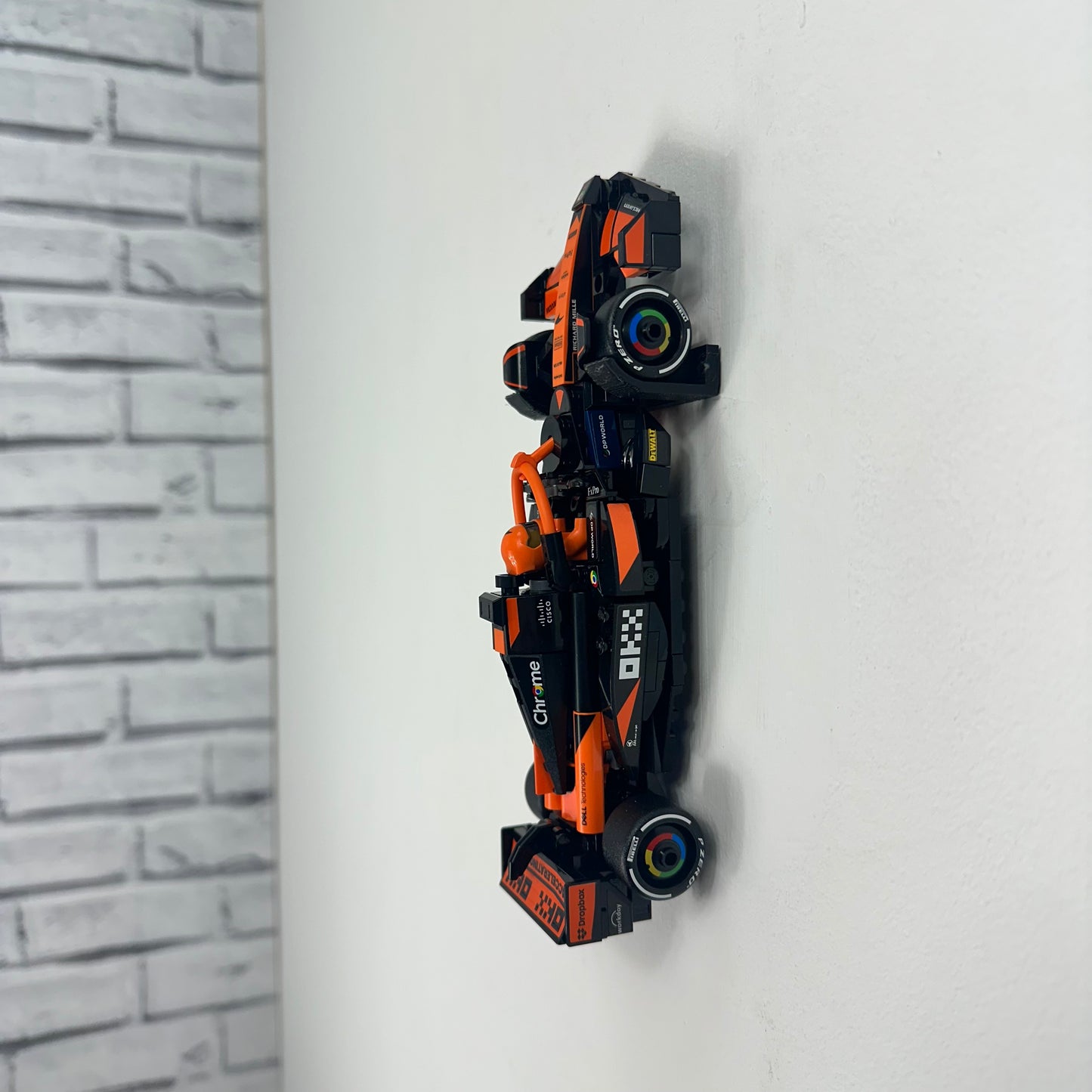 Wall Mount Compatible with Lego F1 Speed Champions Race car