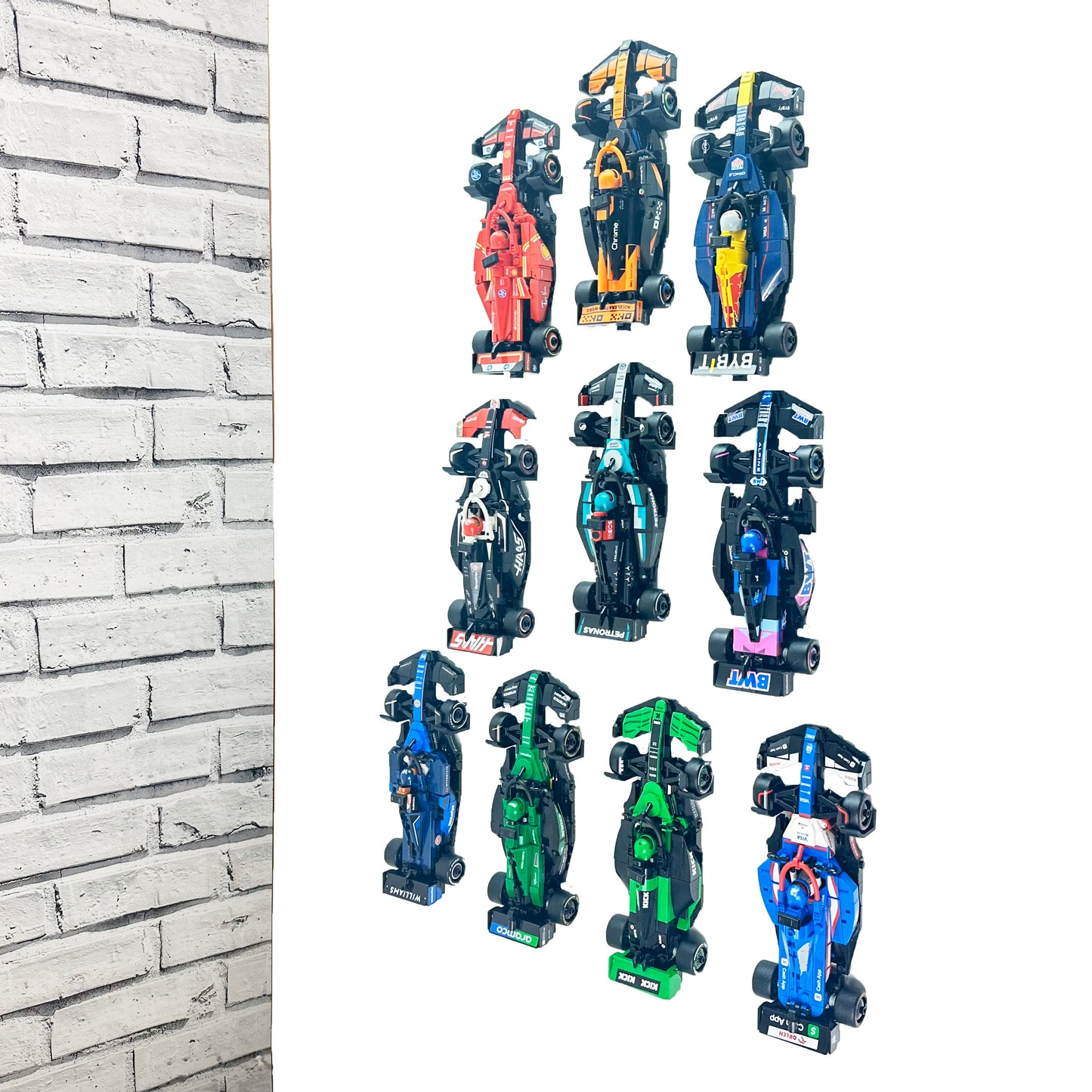 Wall Mount Compatible with Lego F1 Speed Champions Race car