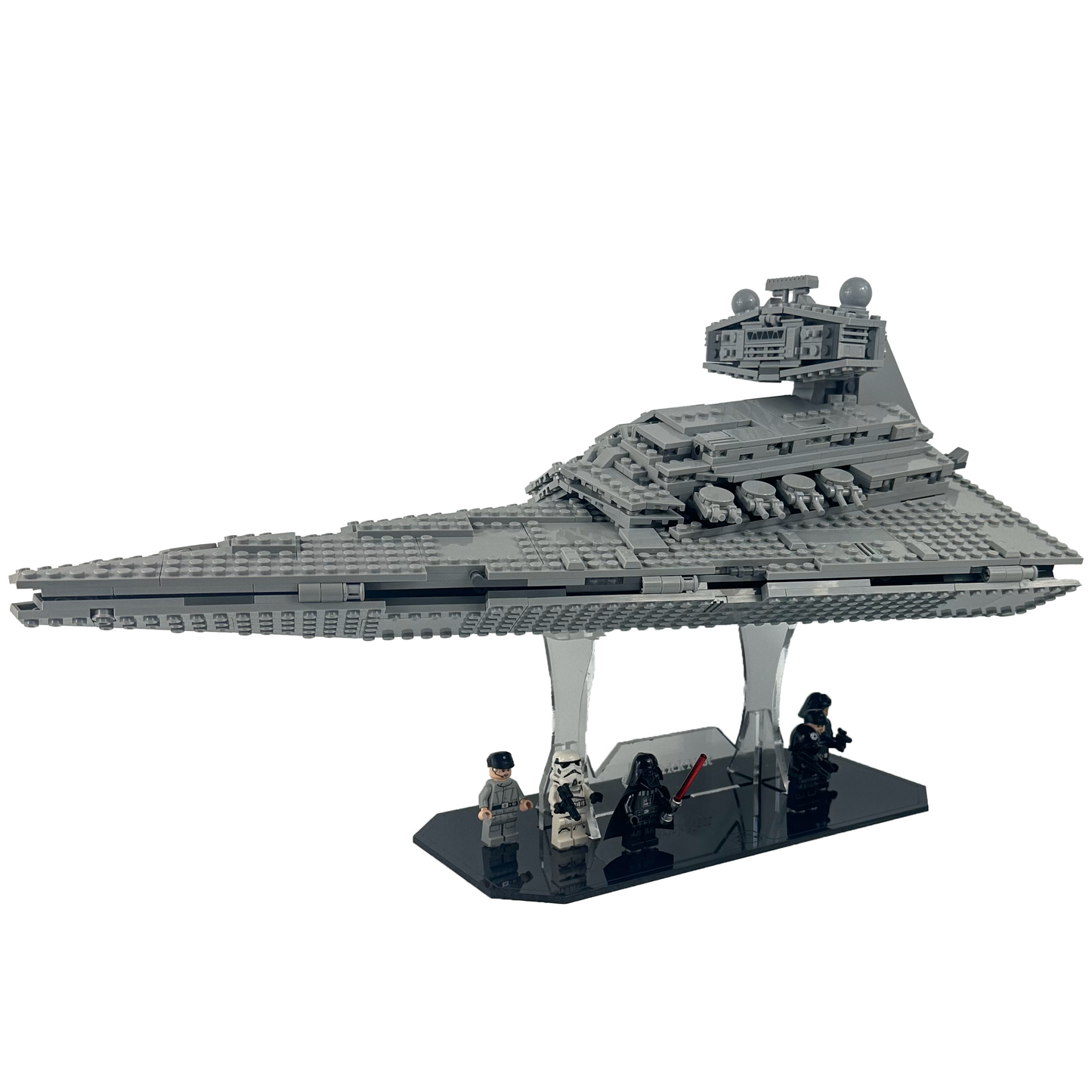Acrylic Display Stand with Black Base Plate for LEGO Star Destroyer 75394