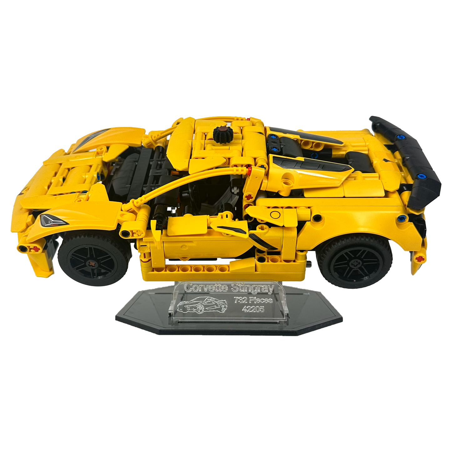 Lego Chevrolet Corvette Stingray Acrylic Display Stand with Black Base
