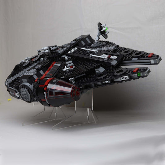 Acrylic display stand for lego Dark Falcon Millennium Star Wars Ship 75389 mount clear 