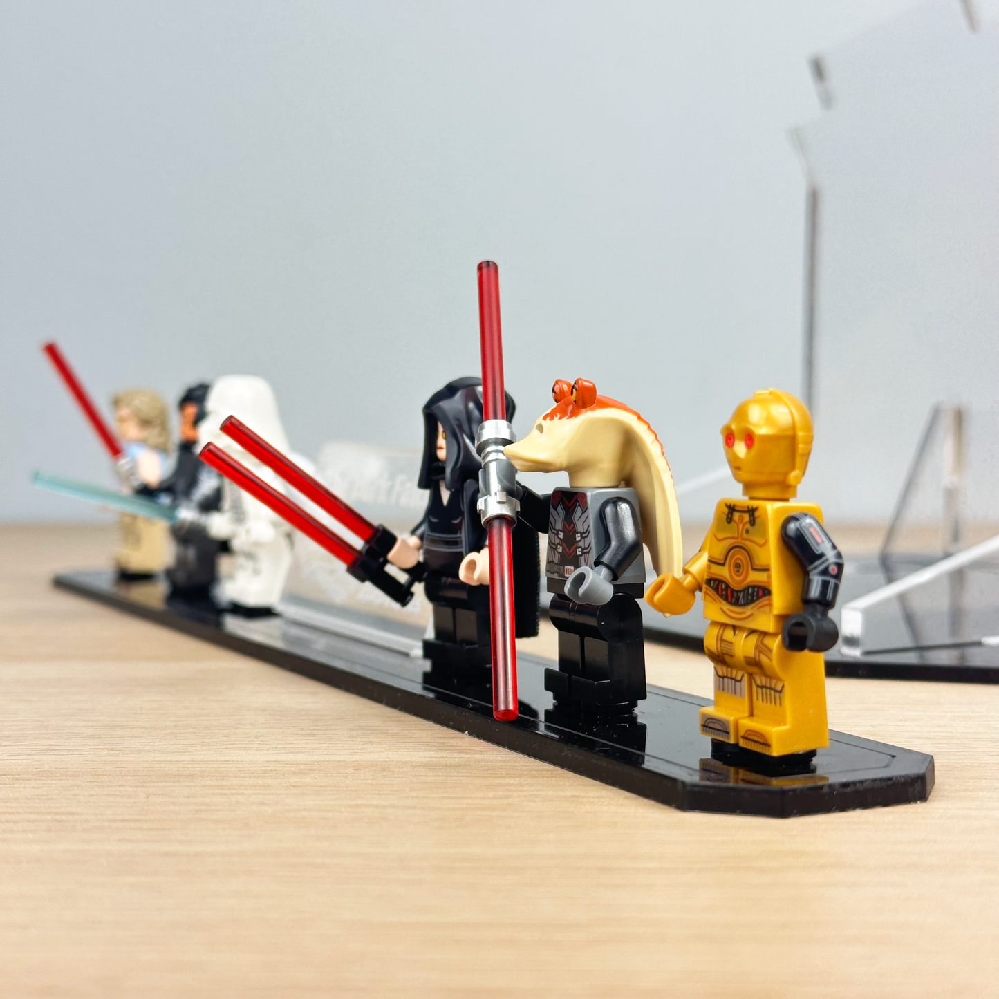 Acrylic Display Stand with Black Base Plate for LEGO® Dark Falcon 75389