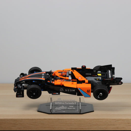 Acrylic display stand for lego mclaren formula e 42169 mount clear 