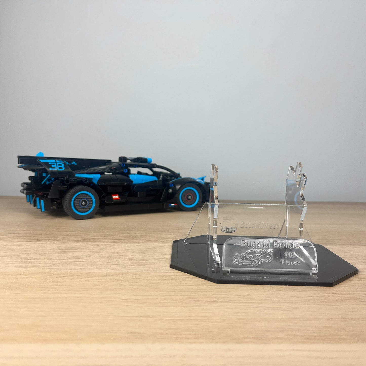LEGO® Bugatti Bolide Acrylic Display Stand w/ Black Base (42151/42162)