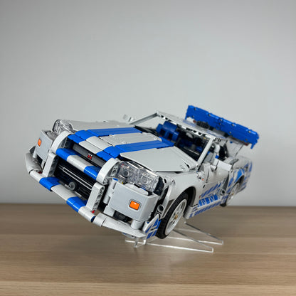 Acrylic Display Stand compatible with Lego Nissan Skyline GT-R (R34) (42210)