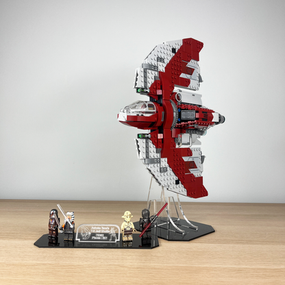 Acrylic Display Stand with Black Base for LEGO® Star Wars Ahsoka Tano’s T-6 Jedi Shuttle 75362