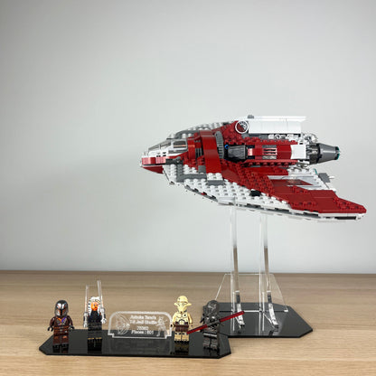 Acrylic Display Stand with Black Base for LEGO® Star Wars Ahsoka Tano’s T-6 Jedi Shuttle 75362