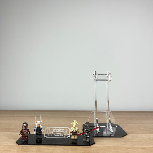 Acrylic Display Stand with Black Base for LEGO® Star Wars Ahsoka Tano’s T-6 Jedi Shuttle 75362