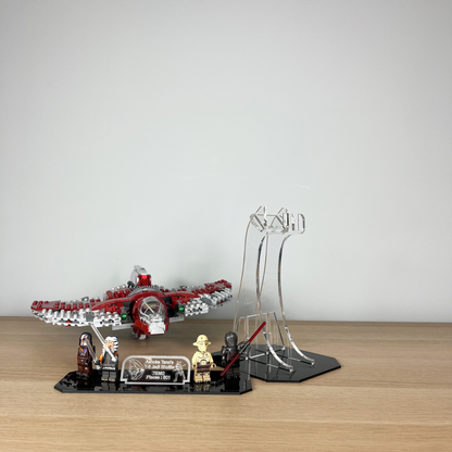 Acrylic Display Stand with Black Base for LEGO® Star Wars Ahsoka Tano’s T-6 Jedi Shuttle 75362