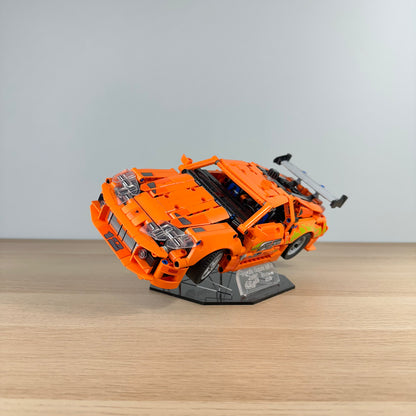 Lego Toyota Supra MK4 Acrylic Display Stand with Black Base Plate