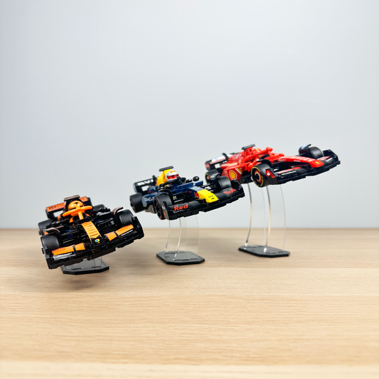 Acrylic Display Risers for Lego Formula One Speed Chaser Sets (Set of 3)