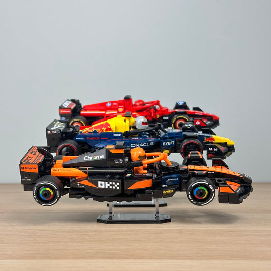 Acrylic Display Risers for Lego Formula One Speed Chaser Sets (Set of 3)